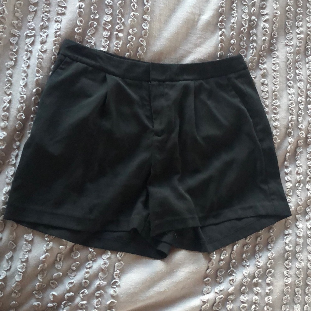 Black polyester women’s shorts